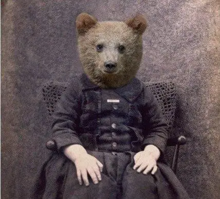 当动物穿上复古的衣服阴森森的赶脚