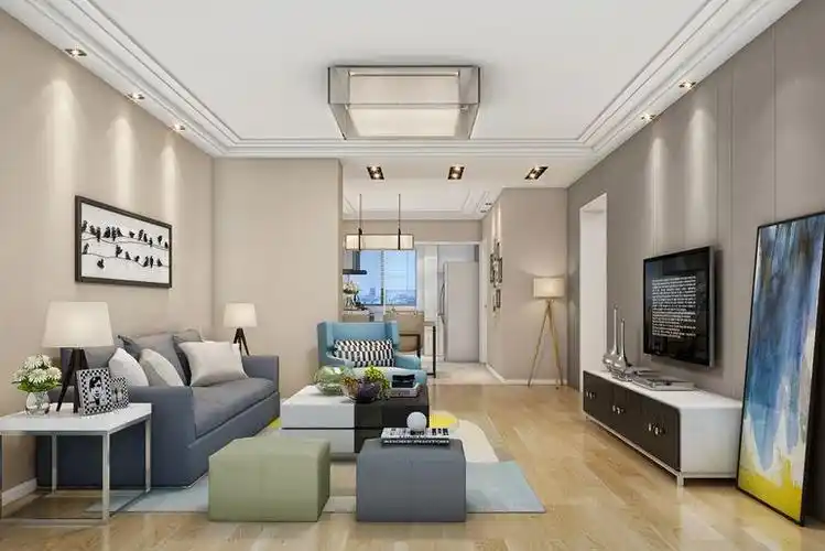 现代简约二居室客厅照片墙装修效果图欣赏#407597861