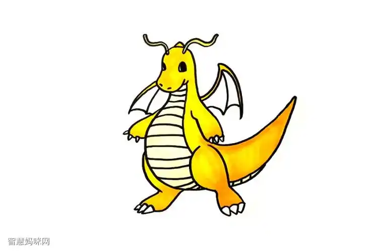 神奇宝贝快龙简笔画