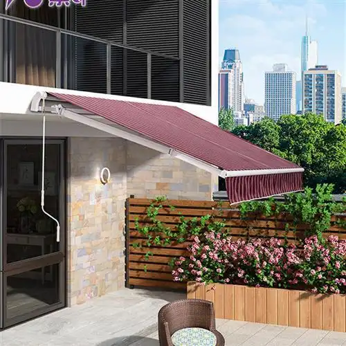 新款 遮阳棚式户外手摇阳台院子防晒防雨遮阳蓬电动伸缩遮雨棚