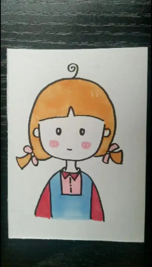 简笔画#教你画萌萌哒小女孩