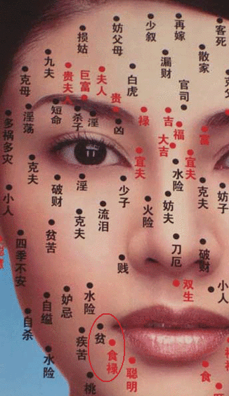 一个是贫,一个是食禄,自己对比准确位置