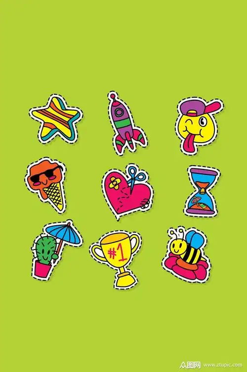 贴纸矢量素材素材免费下载,本作品是由我要赚钱上传的原创免抠元素