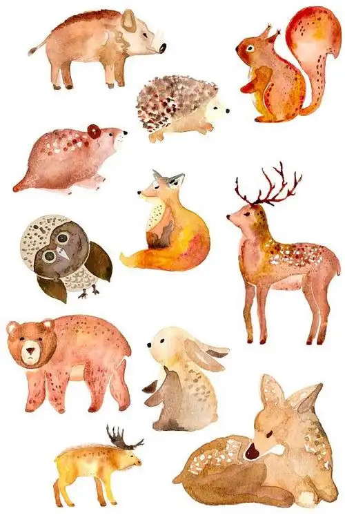 手绘小动物图片-手绘小动物素材下载-众图网