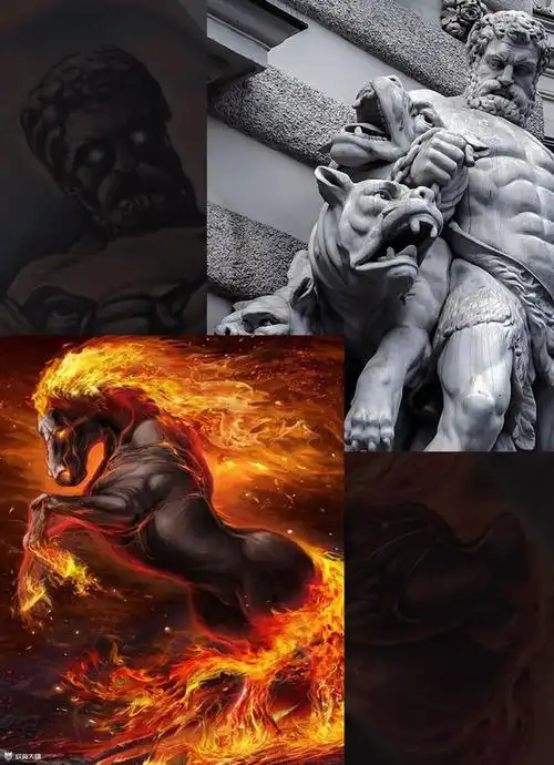 冥王哈迪斯_腿部欧美写实纹身图案大全 - 纹身大咖