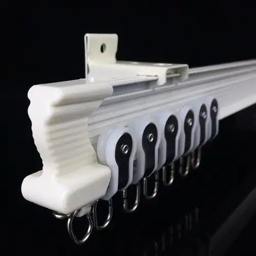 定制批发文信弯曲窗帘轨道重型铝合金弯轨顺滑静音窗帘配件