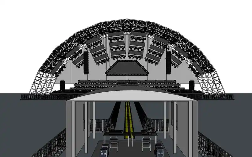 现代舞台草图大师模型,舞台su模型下载