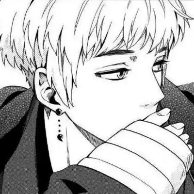 手绘侧脸动漫男生古风