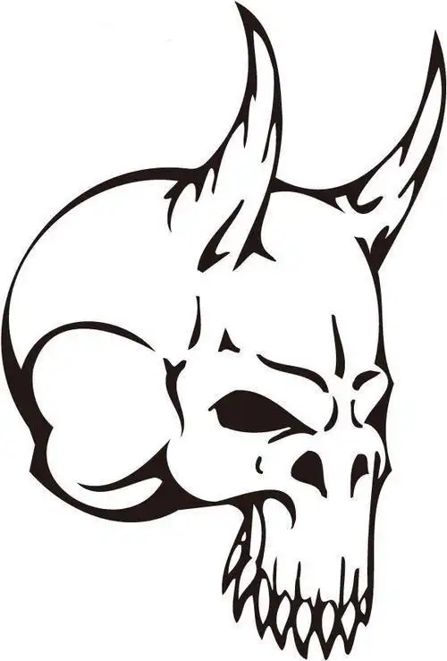 简笔画凶狠的恶魔(有獠牙的怪物简笔画) -【爱个性】