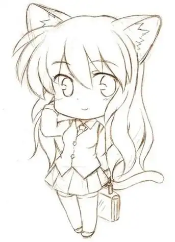 简笔画q版人物萌图