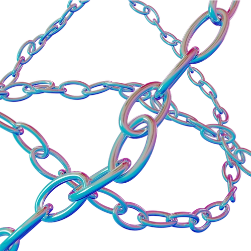 赛博朋克酸性风海报设计异形链条铁链元素免抠_png: