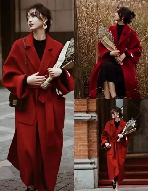 2022年照着这样穿"红色",美到姐妹不敢认_一身_毛衣_颜色