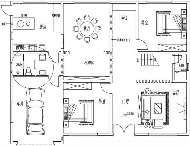 中式三层别墅设计图平面图