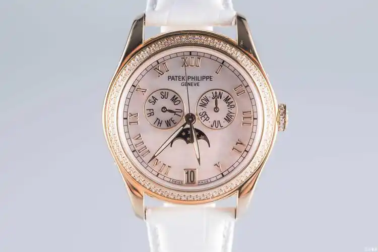 百达翡丽复杂功能计时系列4936j-001黄金镶钻腕表-超清图片