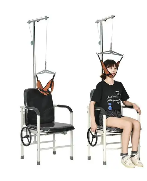 颈椎牵引椅脖子器护颈劲椎病牵引带颈部吊挂式牵引架豪华款带皮革吊带