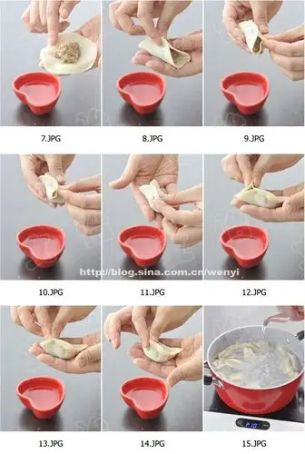 【15张图解,怎么包饺子】 **包的时候.