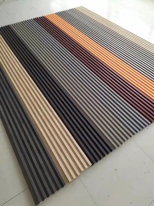 木格栅样品 收边安装 , 木格栅木饰面可以同色