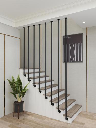 铁艺楼梯扶手护栏简约现代家用室内阳台窗户楼梯扶手