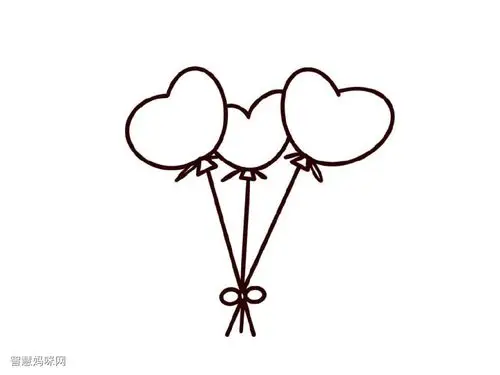 520告白气球简笔画教程