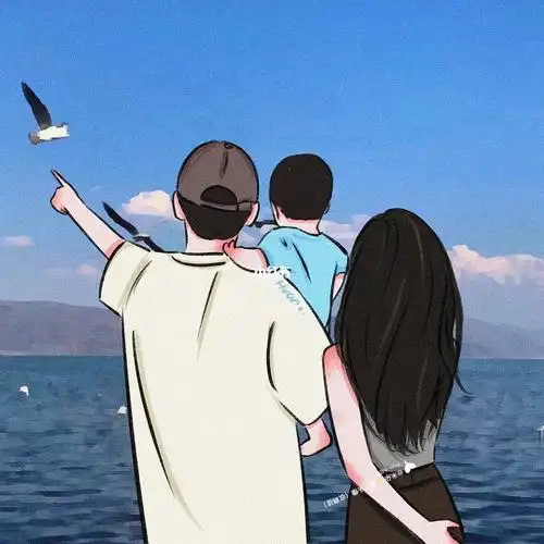 一家三口亲子头像你留言我做图