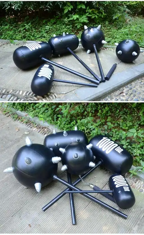 大号充气锤玩具仿真千吨锤 狼牙锤 硬柄锤 活动充气锤子流星锤 大号