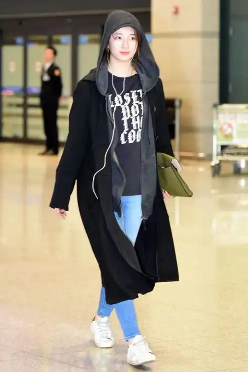 miss a组合成员裴秀智3月18日韩国仁川机场街拍 (伦敦返回韩国)