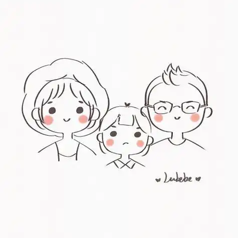 全家福的简笔画头像