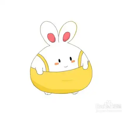 动物简笔画胖胖的兔子