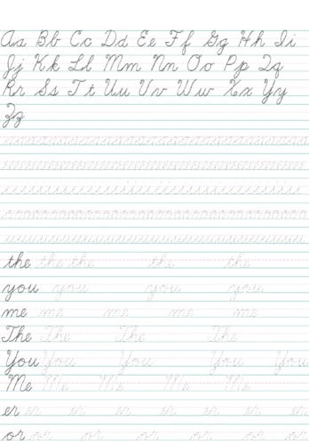 很好用的英文圆体字帖,圆体速成可打印