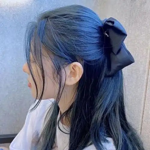 天蓝色染发剂樱花粉黄皮肤显白发色网红同款自己在家染发膏 紫灰色