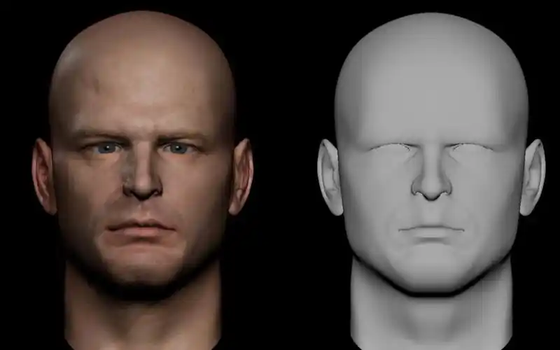 maya人头建模欧美男性角色头部模型制作零基础入门学习案例