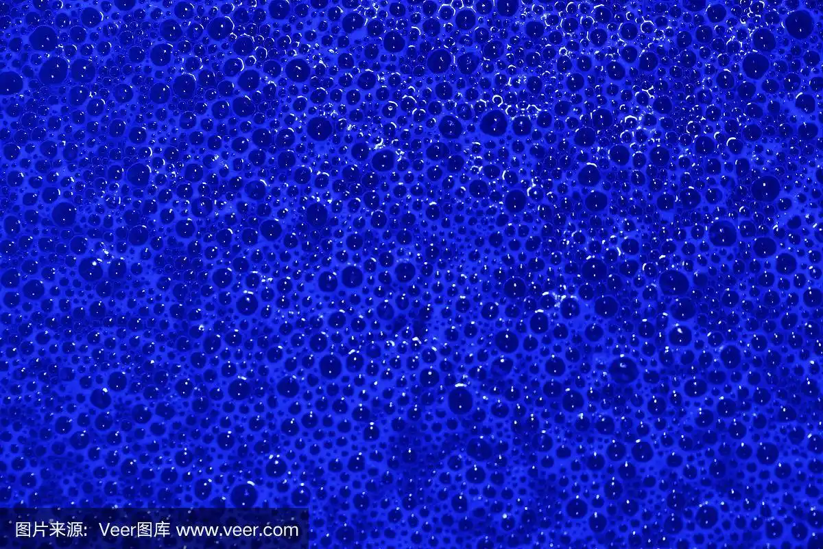 抽象的深蓝色泡泡墙纸或背景