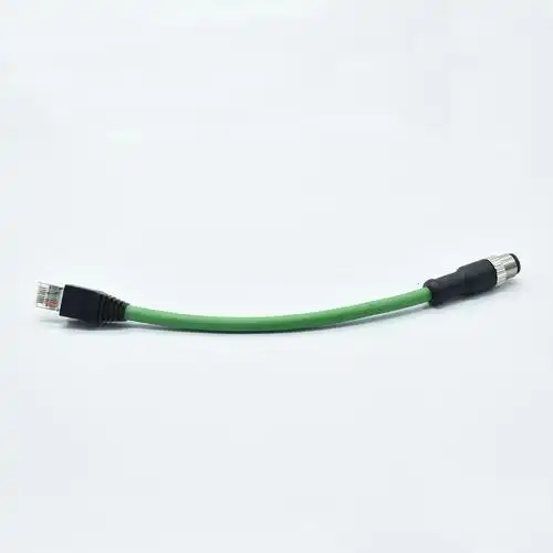 m12工业以太网连接器 m12 4针转rj45水晶头 工业相机网线