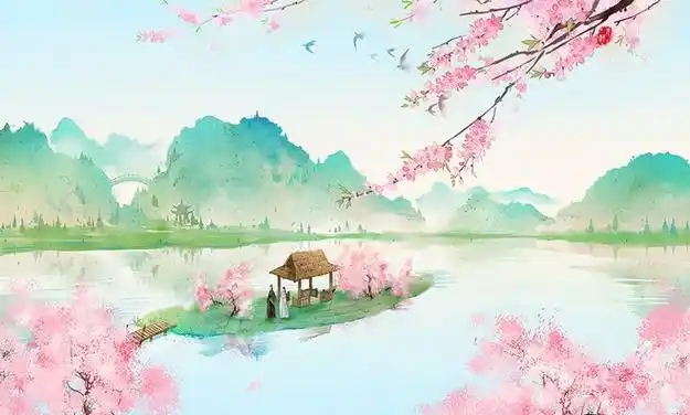 十里桃花.-无轩_古风,景_涂鸦王国插画