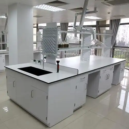 福建厂家直销实验室工作台钢木实验台学校医院专用设备工作台中央边台
