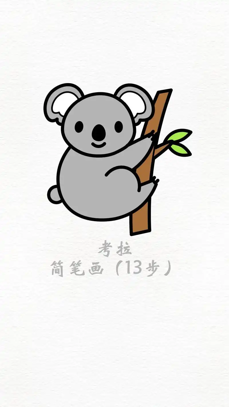 考拉简笔画 #考拉 - 抖音
