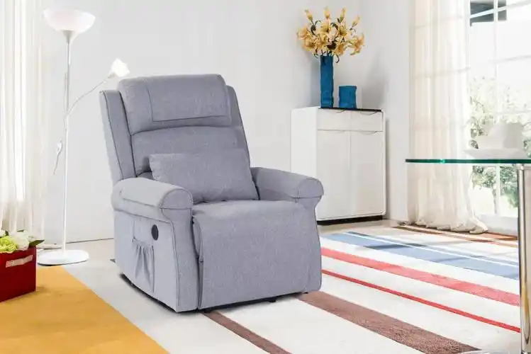 简单沙发老人助站沙发电动遥控助站老人沙发椅按摩加热可拆洗布艺多