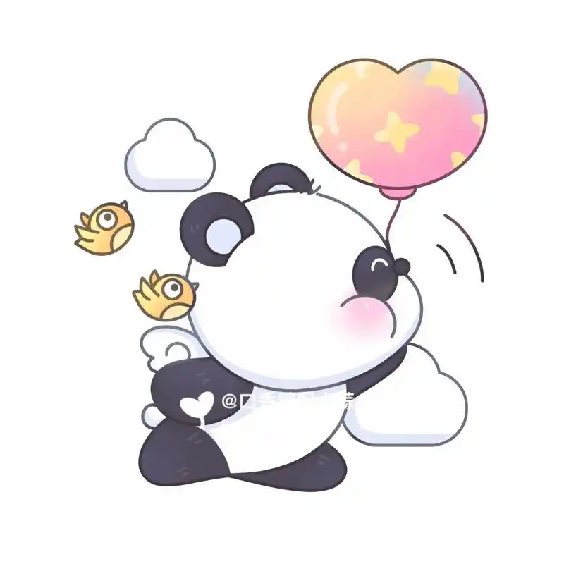卡通小熊猫,可爱q版形象 久违的小红书,画了可可爱爱的熊猫94,请勿