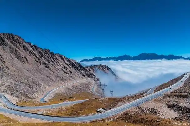 巴朗山,沿途高山草甸,犹如一幅幅巨大的地毯覆盖山间