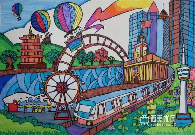 六年级太空科幻画简笔画一等奖保护地球科幻画简笔画科幻画大全简单