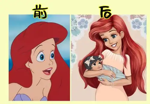 当迪士尼公主成为妈妈,安娜温柔,连调皮的长发公主也变了一个样