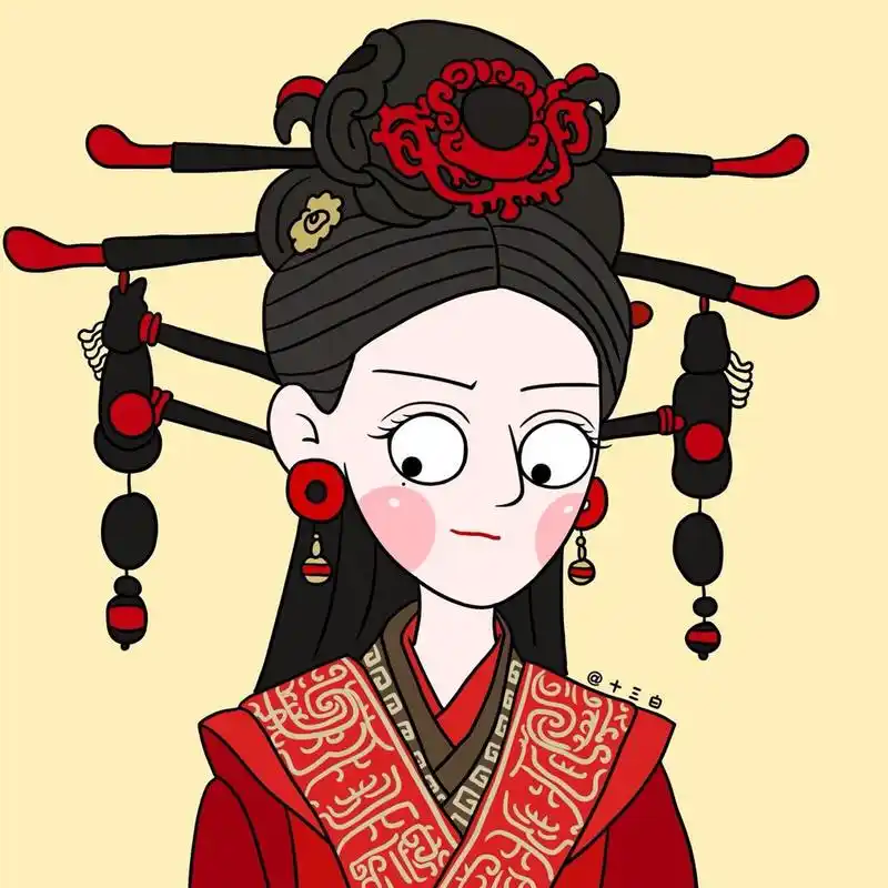 迪丽热巴 漫画 手绘头像 可爱搞笑 插画角色 十三白插画 #我是原创