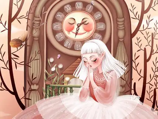 少女的祈祷治愈系唯美插画