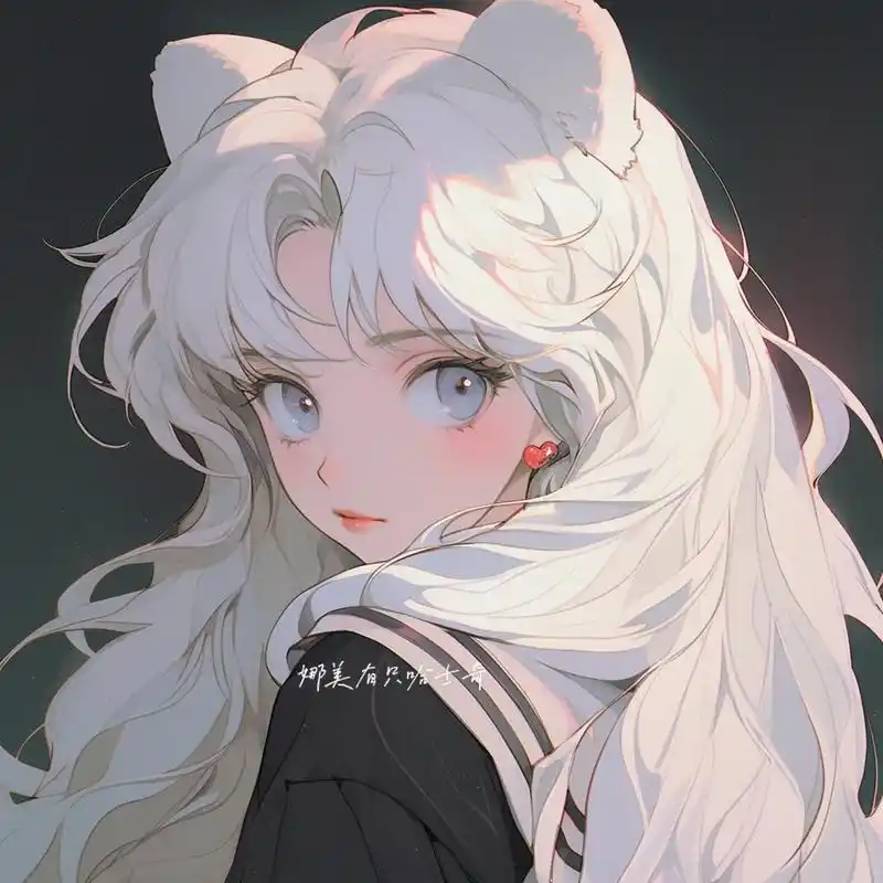 银发猫耳.#美出高级感 #动漫女头 #女生头像 #御姐 #旧 - 抖音