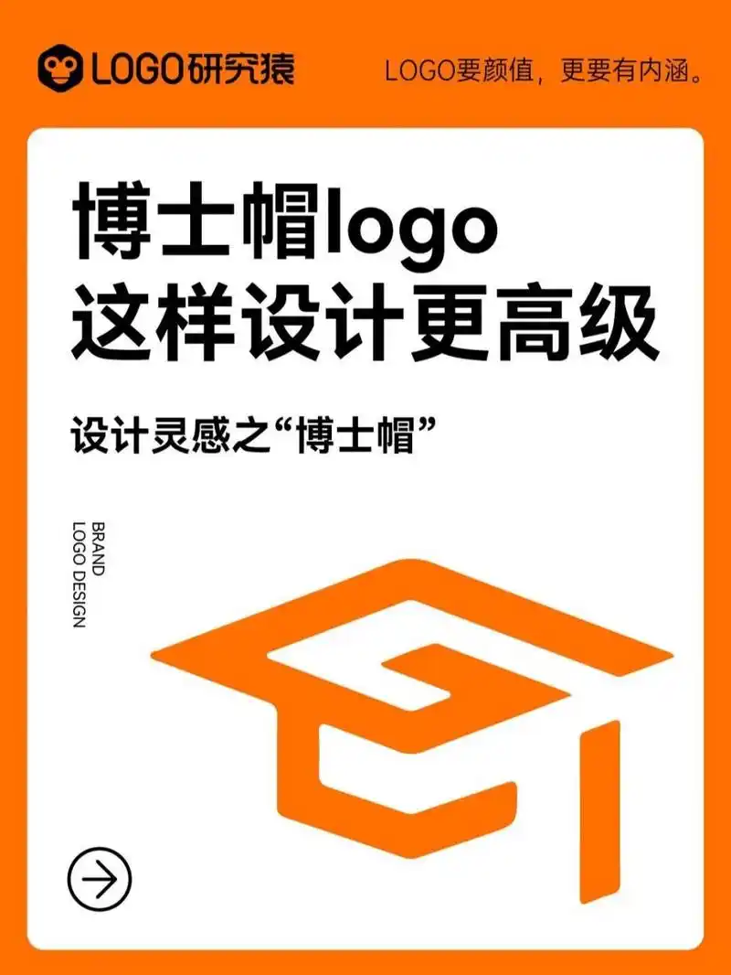 logo设计灵感|博士帽95logo分享|简约大气 联想:智慧,知识,段位