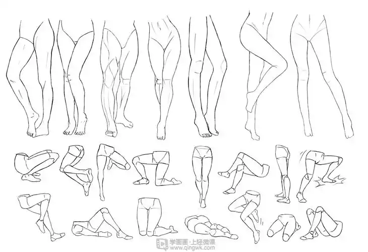 《日系厚涂之腿部肌肉的透视关系》by "漫不经心