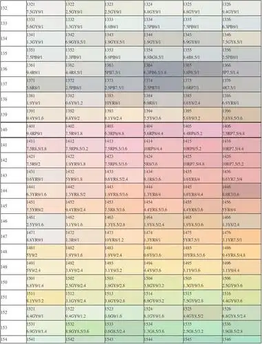 中国建筑色卡编号