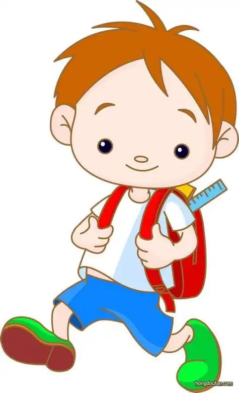 可爱的小女生卡通简笔画-红豆饭小学生简笔画大全12张手拉手做游戏