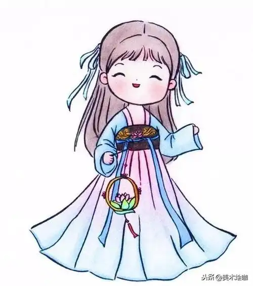 古风美人简笔画的独门秘籍新手一秒就get太美了