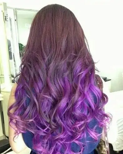 这是什么颜色渐变,在紫色中挑染几缕蓝色会好看么